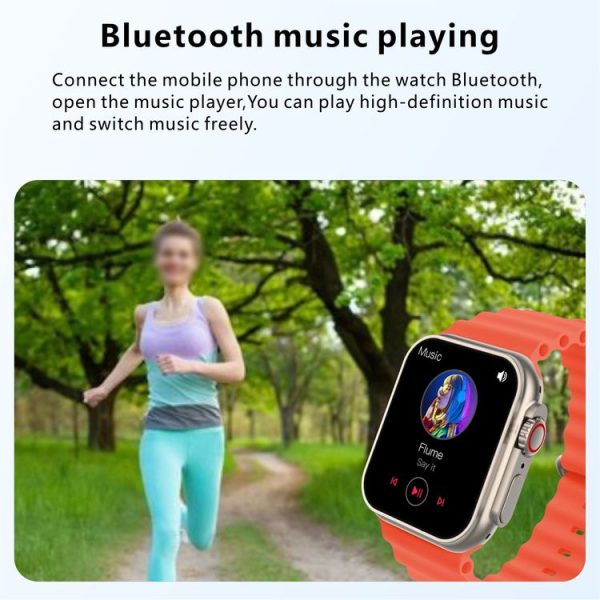 S18 Ultra 2.1 inch Wireless Charging Smart Watch Support NFC / Heart Rate Monitoring / Blood Pressure Monitoring (Orange) - Image 10