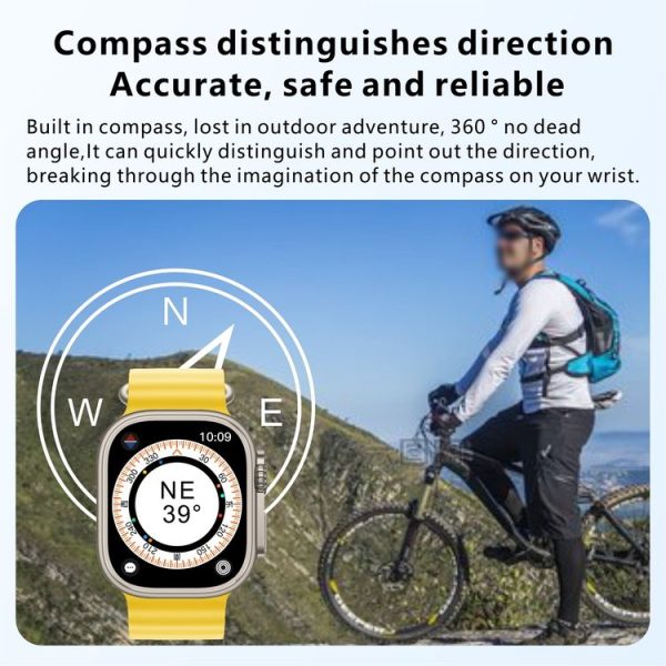 S18 Ultra 2.1 inch Wireless Charging Smart Watch Support NFC / Heart Rate Monitoring / Blood Pressure Monitoring (Orange) - Image 11