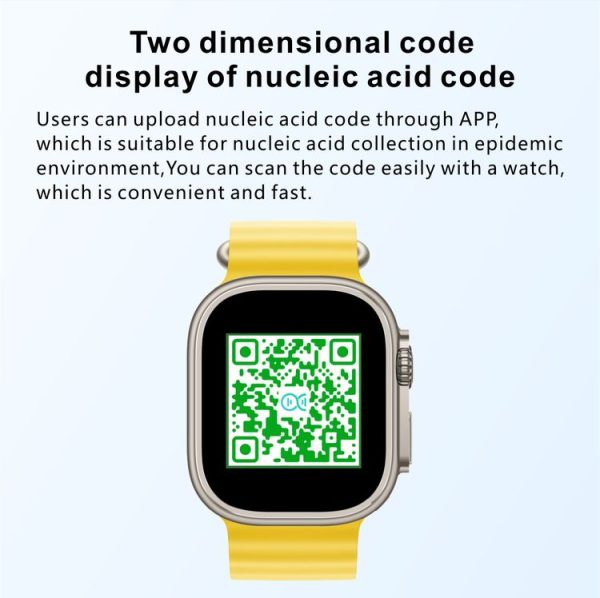 S18 Ultra 2.1 inch Wireless Charging Smart Watch Support NFC / Heart Rate Monitoring / Blood Pressure Monitoring (Orange) - Image 12