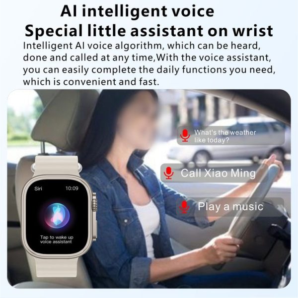 S18 Ultra 2.1 inch Wireless Charging Smart Watch Support NFC / Heart Rate Monitoring / Blood Pressure Monitoring (Orange) - Image 14