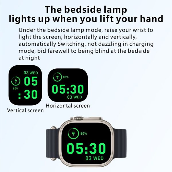 S18 Ultra 2.1 inch Wireless Charging Smart Watch Support NFC / Heart Rate Monitoring / Blood Pressure Monitoring (Orange) - Image 15