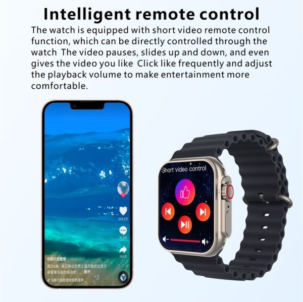 S18 Ultra 2.1 inch Wireless Charging Smart Watch Support NFC / Heart Rate Monitoring / Blood Pressure Monitoring (Orange) - Image 16
