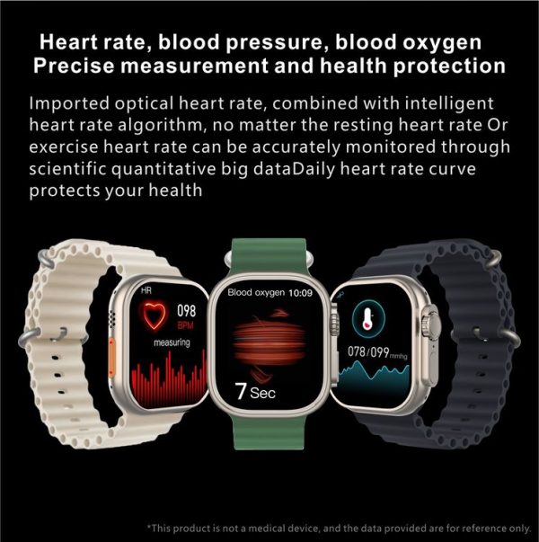 S18 Ultra 2.1 inch Wireless Charging Smart Watch Support NFC / Heart Rate Monitoring / Blood Pressure Monitoring (Orange) - Image 18