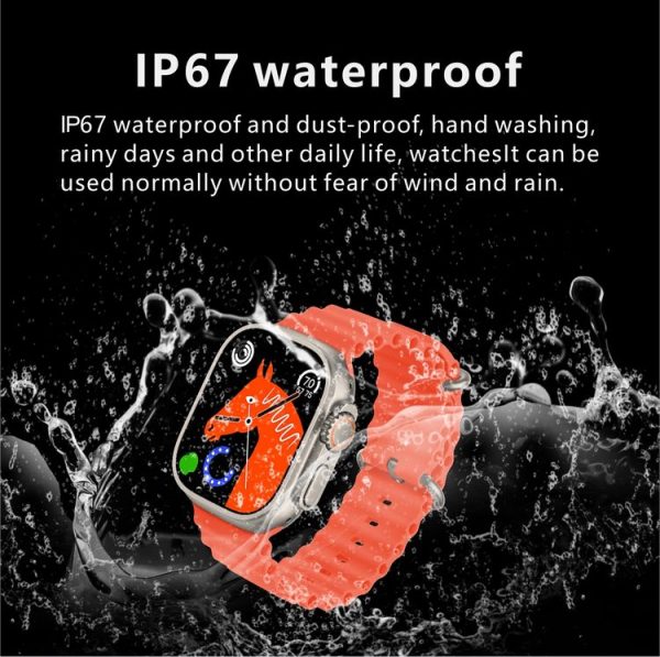 S18 Ultra 2.1 inch Wireless Charging Smart Watch Support NFC / Heart Rate Monitoring / Blood Pressure Monitoring (Orange) - Image 19