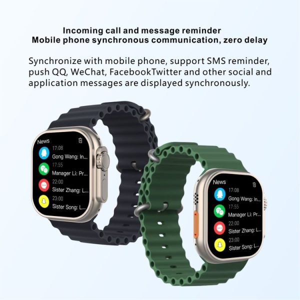 S18 Ultra 2.1 inch Wireless Charging Smart Watch Support NFC / Heart Rate Monitoring / Blood Pressure Monitoring (Orange) - Image 7