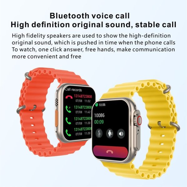 S18 Ultra 2.1 inch Wireless Charging Smart Watch Support NFC / Heart Rate Monitoring / Blood Pressure Monitoring (Orange) - Image 8
