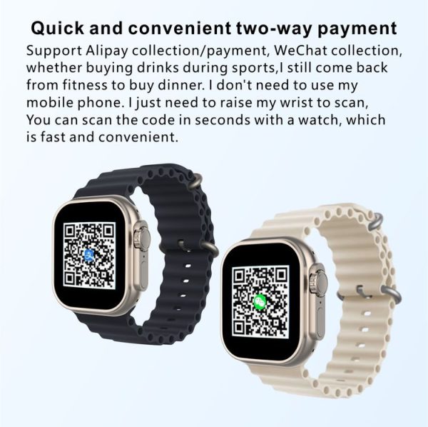 S18 Ultra 2.1 inch Wireless Charging Smart Watch Support NFC / Heart Rate Monitoring / Blood Pressure Monitoring (Orange) - Image 9