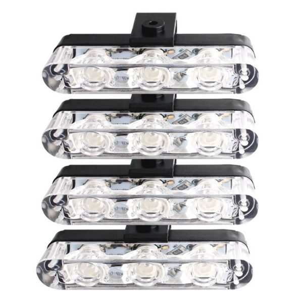 4 in 1 Car 12LEDs Grille Flash Lights Warning Lights with Wireless Remote Control, Color: Yellow - Image 2