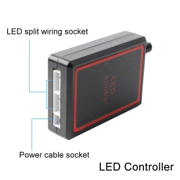 4 in 1 Car 12LEDs Grille Flash Lights Warning Lights with Wireless Remote Control, Color: Yellow - Image 4