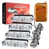 4 in 1 Car 12LEDs Grille Flash Lights Warning Lights with Wireless Remote Control, Color: Yellow - Image 6