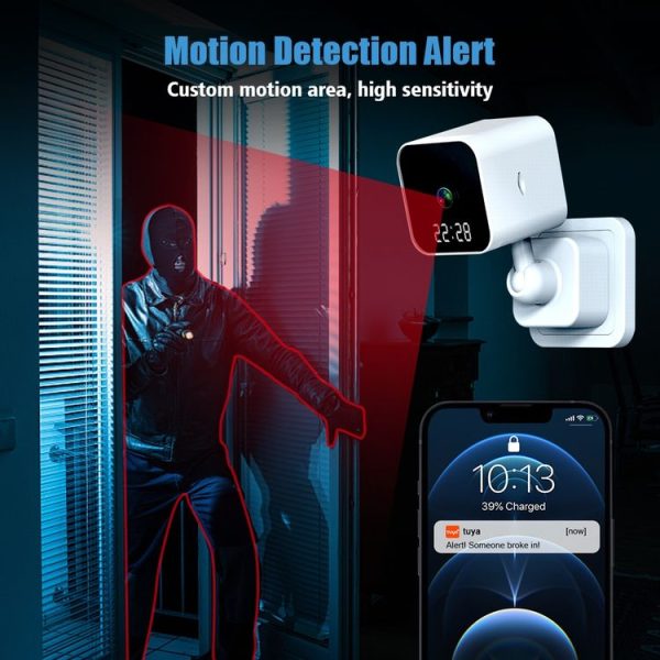 DP27 1080P Clock Plug Card WiFi Camera, Support Two-way Voice Intercom & Mobile Monitoring, Specification: EU Plug (White) - Image 4