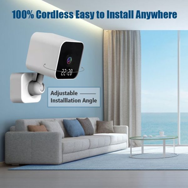 DP27 1080P Clock Plug Card WiFi Camera, Support Two-way Voice Intercom & Mobile Monitoring, Specification: EU Plug (White) - Image 5