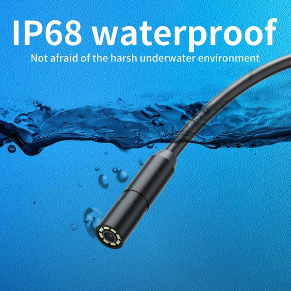 AN112 IP68 8LEDS 8mm Industrial Videoscope for iPhone 8 Pin, Length: 5m Hard Line - Image 3