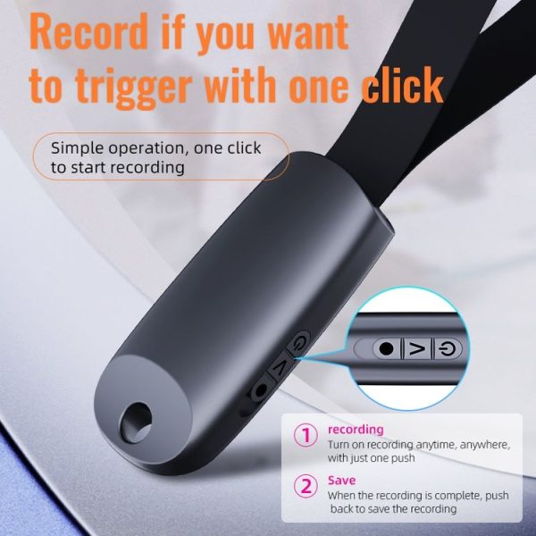 JNN S26 Smart Digital Noise Canceling Voice Recorder with Lanyard, Capacity: 16GB (Black) - Image 2
