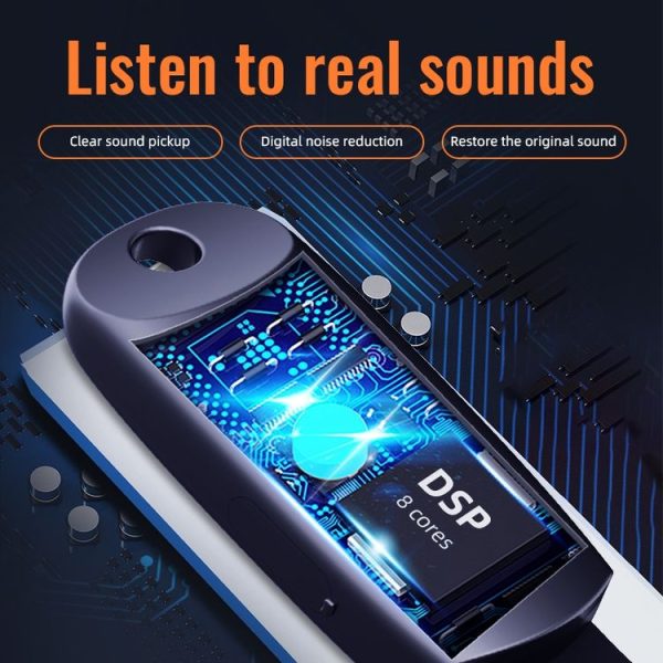 JNN S26 Smart Digital Noise Canceling Voice Recorder with Lanyard, Capacity: 16GB (Black) - Image 7