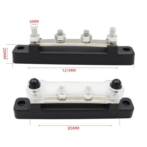 CP-3116-02 150A 12-48V RV Yacht Single-row 2-way Busbar (Black) - Image 5