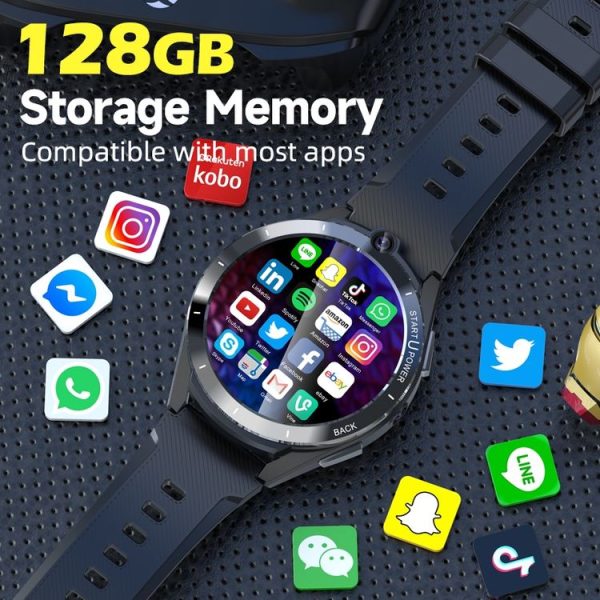 Z40 1.6 inch TFT Screen 4G LTE Android Dual Camera Smart Watch, Support Blood Pressure / Blood Oxygen Monitoring (Black) - Image 6