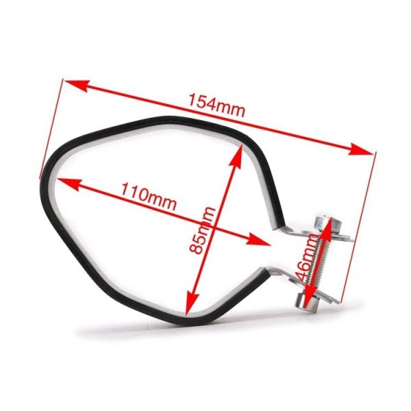 Motorcycle Exhaust Pipe Muffler Carbon Fiber Clamp - Image 5