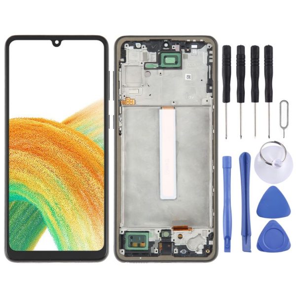 Samsung Galaxy A33 5G SM-A336 6.36 inch OLED LCD Screen Digitizer Full Assembly with Frame (Black)