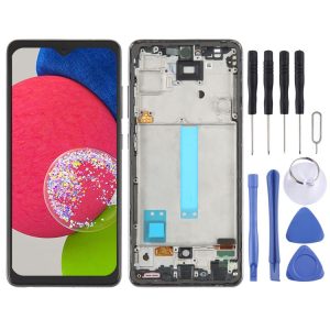 6.33 inch OLED LCD Screen for Samsung Galaxy A52s 5G SM-A528 Digitizer Full Assembly with Frame (Black)