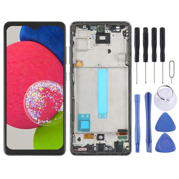 6.33 inch OLED LCD Screen for Samsung Galaxy A52s 5G SM-A528 Digitizer Full Assembly with Frame (Black)