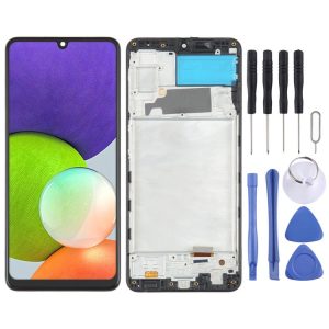 Samsung Galaxy A22 4G SM-A225 OLED LCD Screen Digitizer Full Assembly with Frame