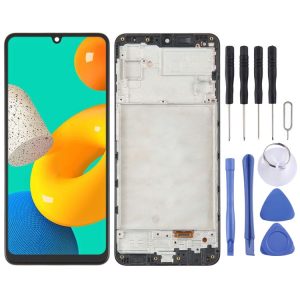 Samsung Galaxy M32 SM-M325 OLED LCD Screen Digitizer Full Assembly with Frame