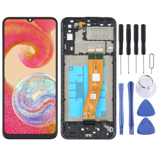 Samsung Galaxy A04E SM-A042 LCD Screen Digitizer Full Assembly with Frame