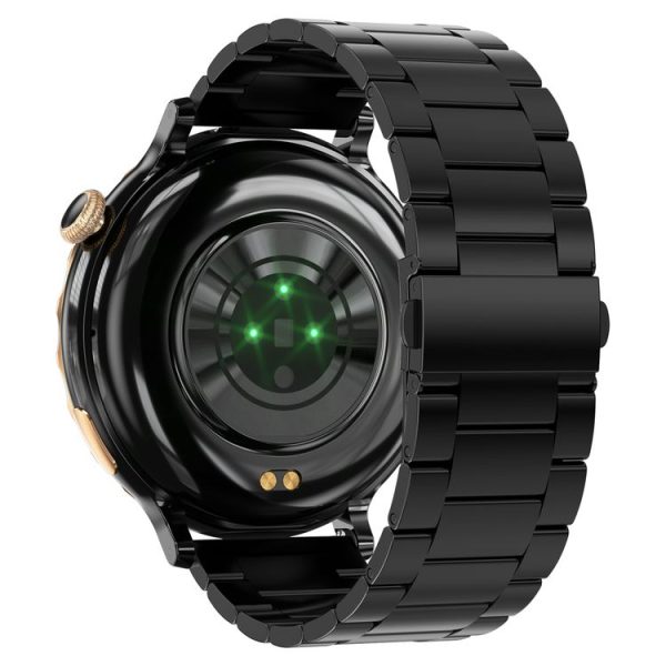 T21 1.32 inch Steel Band IP67 Waterproof Smart Watch, Support Heart Rate / Sleep Monitoring (Black) - Image 3