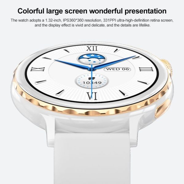 T21 1.32 inch Steel Band IP67 Waterproof Smart Watch, Support Heart Rate / Sleep Monitoring (Black) - Image 4