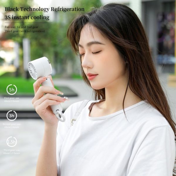 U16 Portable Handheld Cooling Electric Fan (White) - Image 8