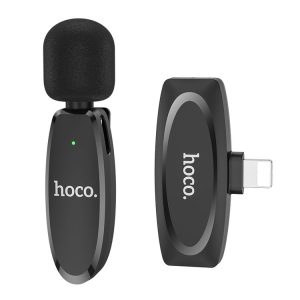 Hoco L15 8 Pin Wireless Lavalier Digital Microphone (Black)