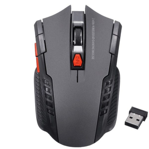 6-keys 2.4G 1600DPI Three-speed Adjustable Wireless Office Mouse (Silver Grey)