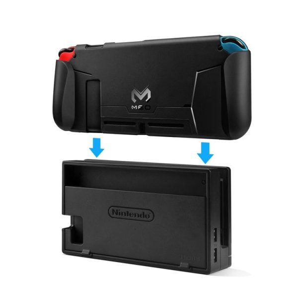 Nintendo Switch TPU Protective Shell Integrated NS Protective Sleeve Can Be Placed On The Base (Black) - Image 2