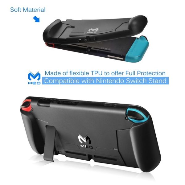 Nintendo Switch TPU Protective Shell Integrated NS Protective Sleeve Can Be Placed On The Base (Black) - Image 5