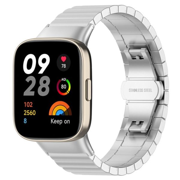 Xiaomi Redmi Watch 3 / Mi Watch Lite 3 One-bead Steel Metal Watch Band (Silver)