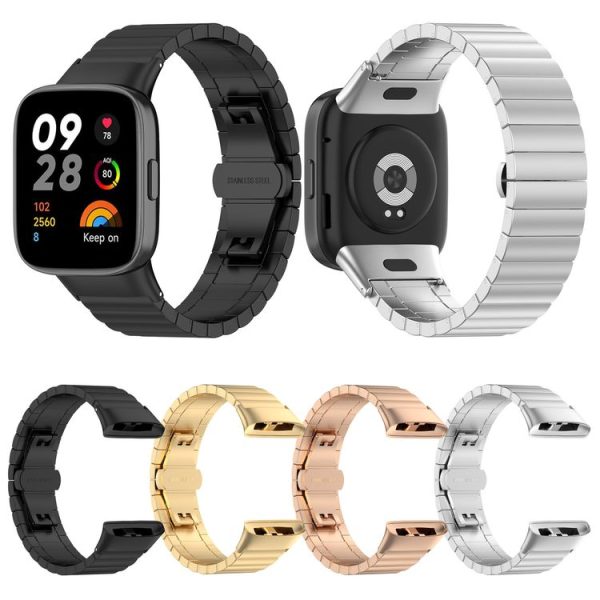 Xiaomi Redmi Watch 3 / Mi Watch Lite 3 One-bead Steel Metal Watch Band (Silver) - Image 4