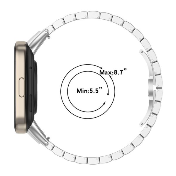 Xiaomi Redmi Watch 3 / Mi Watch Lite 3 One-bead Steel Metal Watch Band (Silver) - Image 6