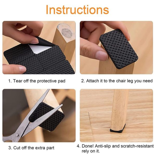 93 in 1 EVA Self Adhesive Anti Slip Furniture Leg Pads Set - Image 3