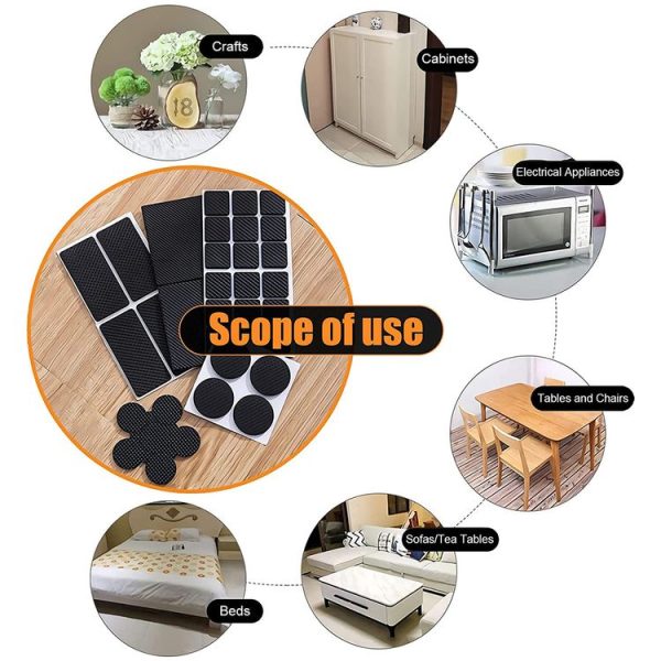 93 in 1 EVA Self Adhesive Anti Slip Furniture Leg Pads Set - Image 6