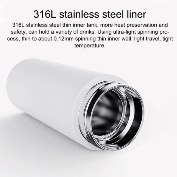 Original Xiaomi Mijia Thermos Cup Pocket Edition 350mL (White) - Image 2