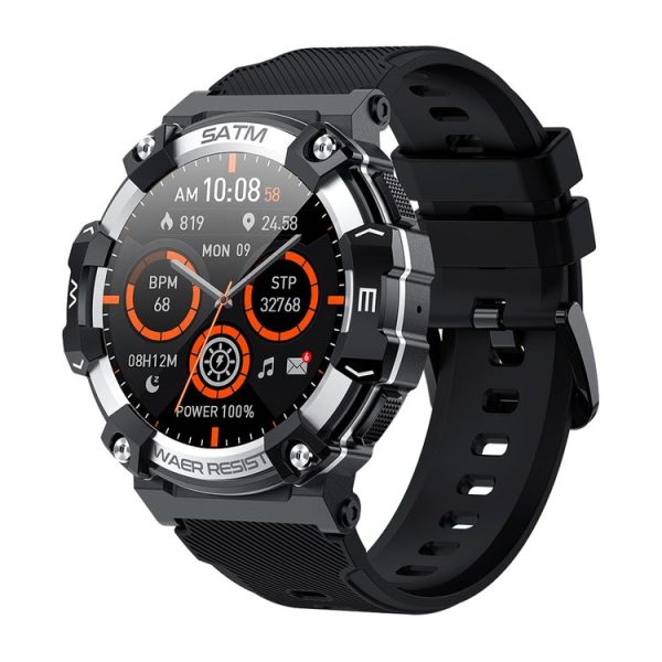 PG666 1.39 inch TFT Screen Bluetooth Call Smart Watch, Support Heart Rate / Blood Pressure Monitoring (Black Silver)
