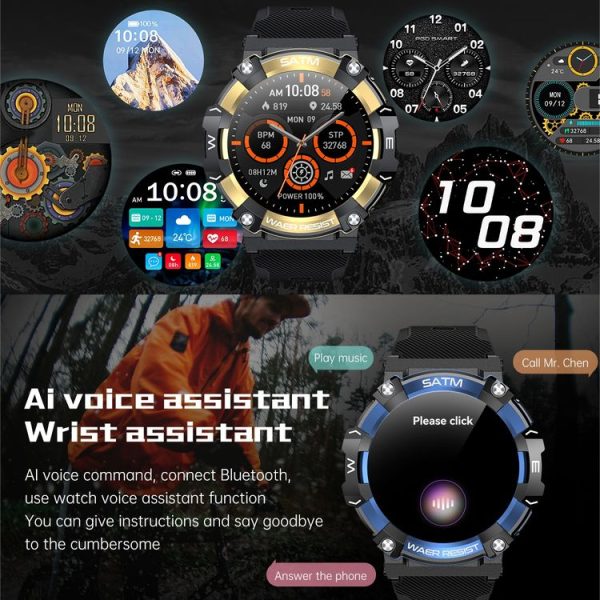 PG666 1.39 inch TFT Screen Bluetooth Call Smart Watch, Support Heart Rate / Blood Pressure Monitoring (Black Silver) - Image 10