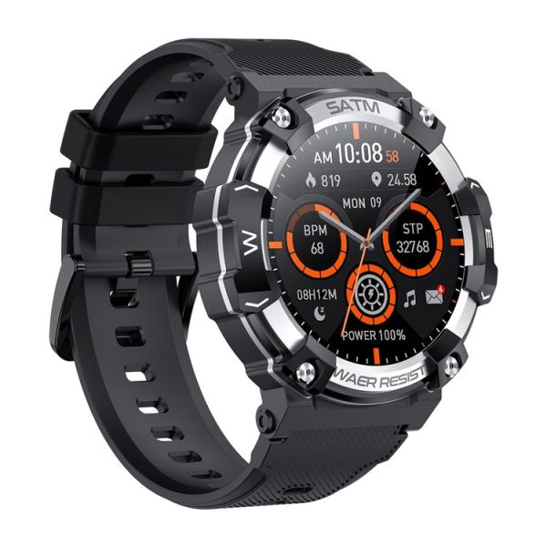 PG666 1.39 inch TFT Screen Bluetooth Call Smart Watch, Support Heart Rate / Blood Pressure Monitoring (Black Silver) - Image 2