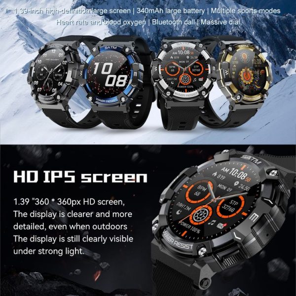 PG666 1.39 inch TFT Screen Bluetooth Call Smart Watch, Support Heart Rate / Blood Pressure Monitoring (Black Silver) - Image 4