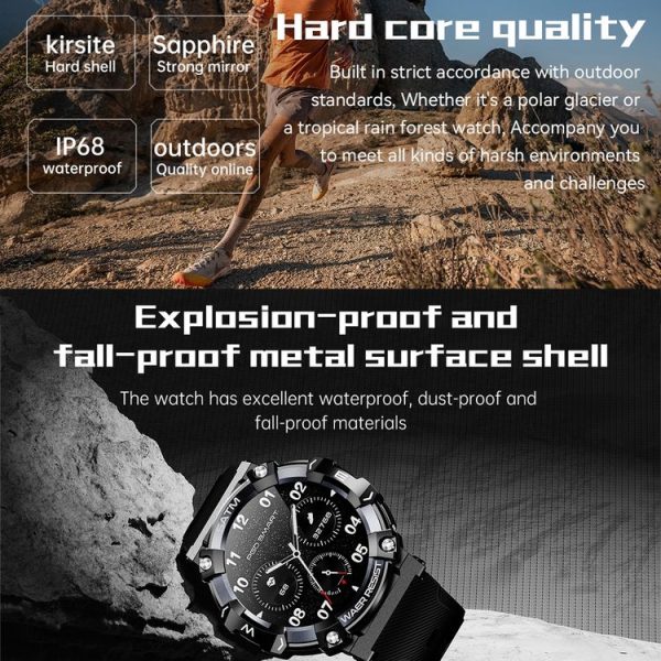 PG666 1.39 inch TFT Screen Bluetooth Call Smart Watch, Support Heart Rate / Blood Pressure Monitoring (Black Silver) - Image 5
