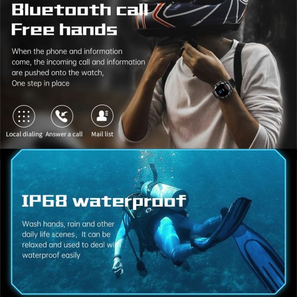 PG666 1.39 inch TFT Screen Bluetooth Call Smart Watch, Support Heart Rate / Blood Pressure Monitoring (Black Silver) - Image 6
