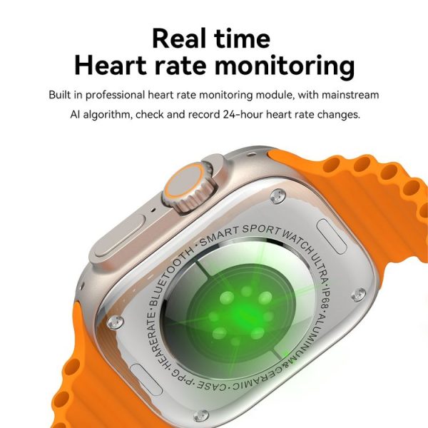 S800 Ultra Max 1.96 inch TFT Screen Smart Watch, Support Heart Rate / Blood Pressure Monitoring (Orange) - Image 15