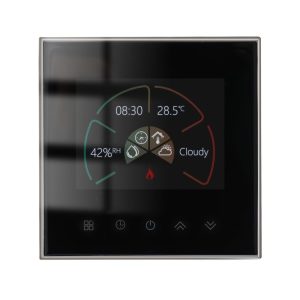 BHT-2002GBLM 220V Smart Home Heating Thermostat Electric Heating WiFi Thermostat with External Sensor Wire (Black)