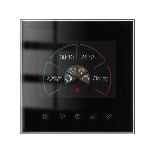 BHT-2002GBLM 220V Smart Home Heating Thermostat Electric Heating WiFi Thermostat with External Sensor Wire (Black)